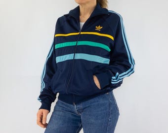 Adidas Vintage Track Jacket 1980s | Blue Ventex Tracksuit | 3