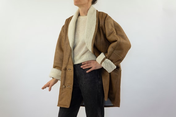 Vintage Shearling Jacket | 1980s | Sheepskin Jack… - image 5