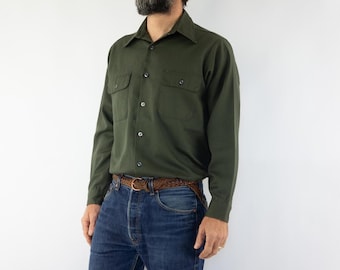 Vintage Big Yank werkshirt jaren 70 | Groen uniform katoenen keperstof | Unie gemaakt | VS | Mijn