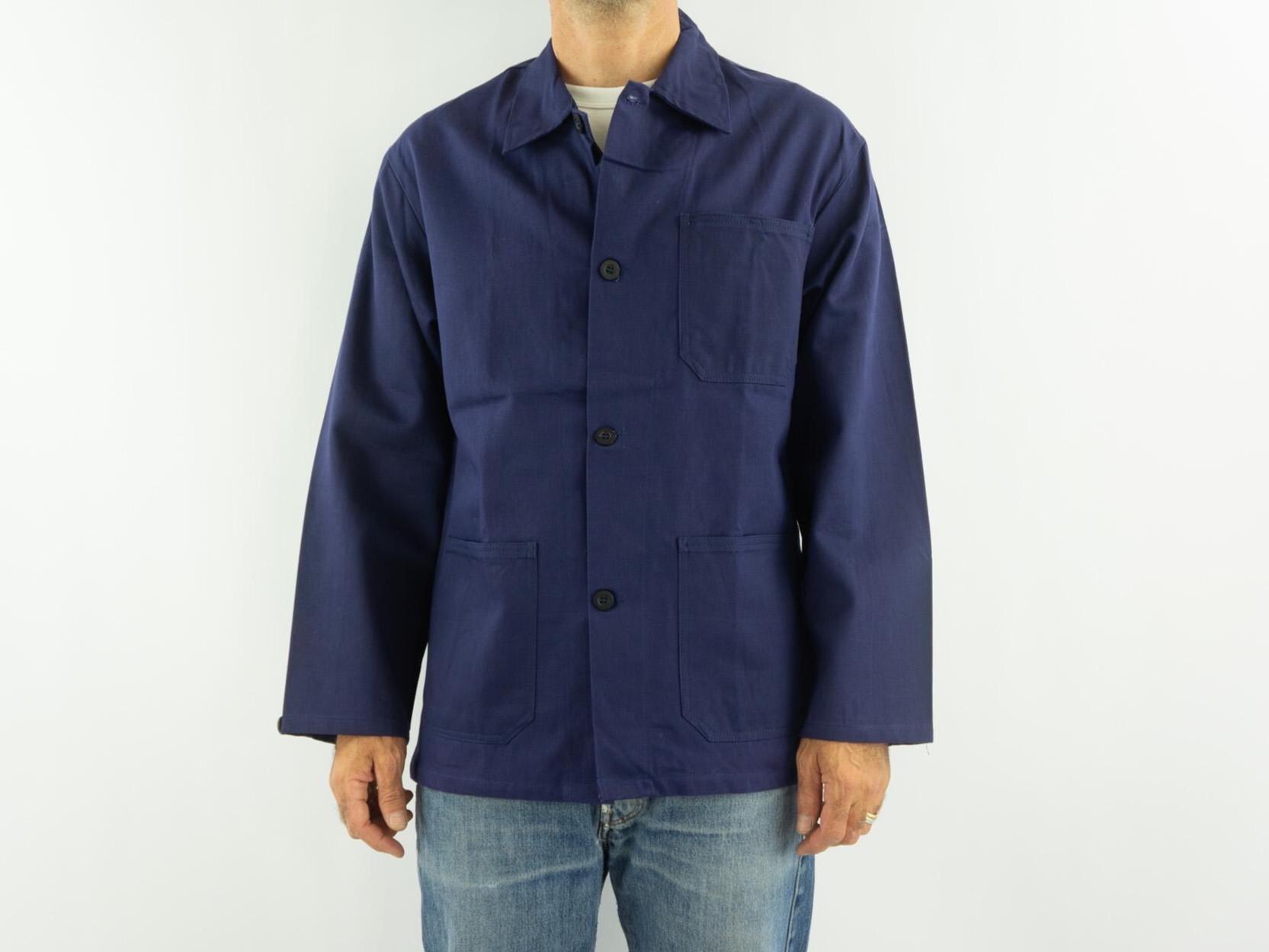 Vintage Moleskin Work Jacket 1980s | Indigo Sanforized Chore Coat