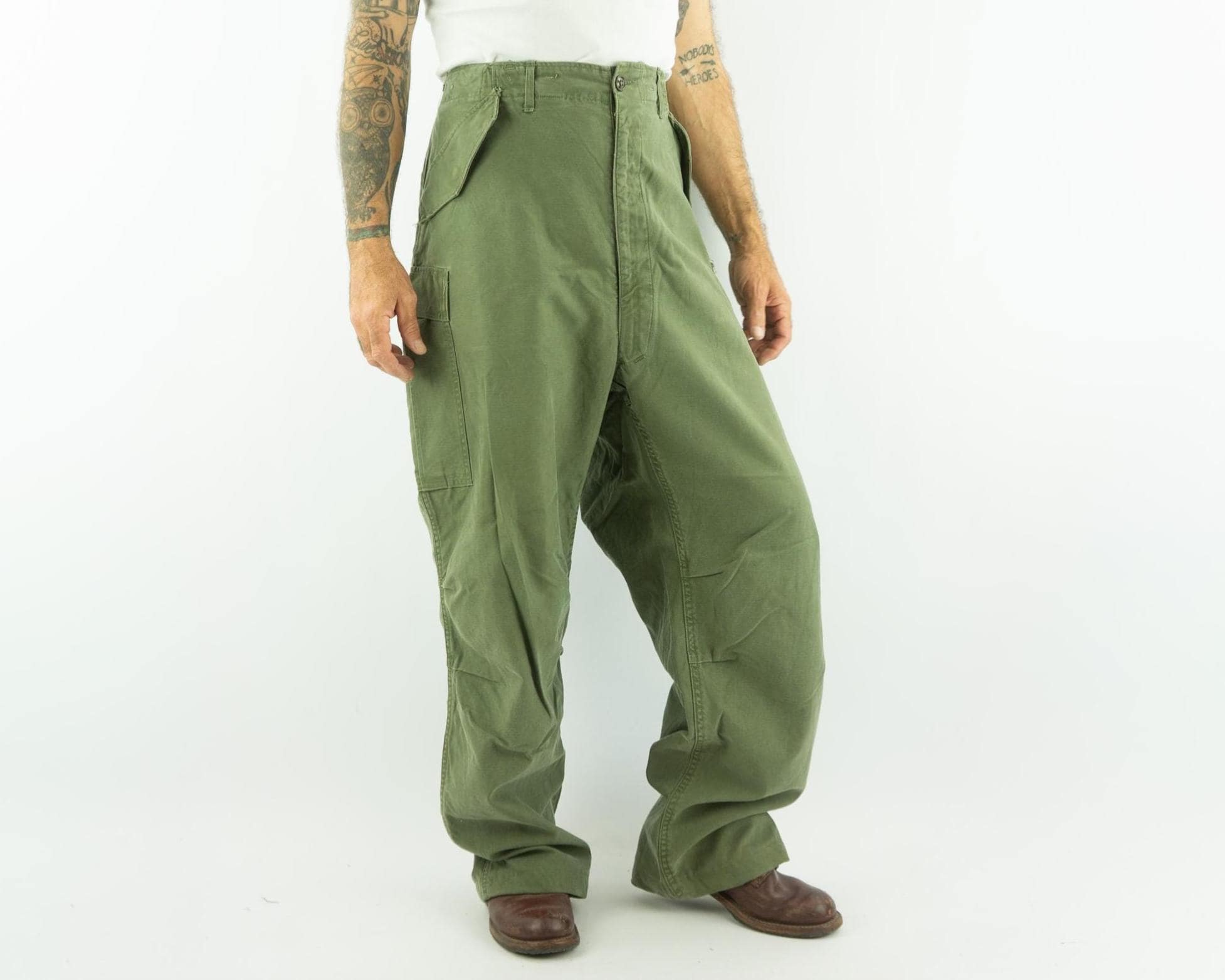 Vintage US Army M-1951 Field Shell Pants 1950s | OG-107 Cargo