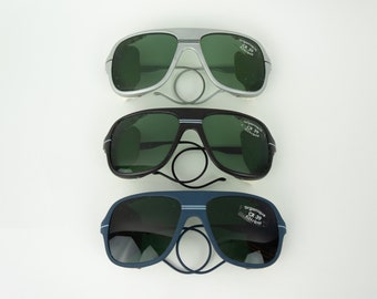 Cébé Vintage Glacier Sunglasses 1990s | Ultralight Green Lens Mountaineering Glasses | Sporty Sunglasses | Made in France | NOS