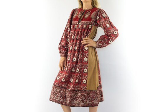Vintage Hippie Dress | 1970s | Dress with Floral … - image 2