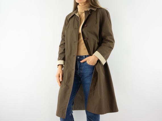 ジャケット・アウター 60s70s wool gabardine double trench coat Vintage Reversible Trench Coat 1960s | Beige & Brown Gabardine