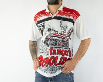 Vintage Soccer Jersey 1990s | SPFS ACS Sport Football Shirt, Retro Fan Tee | Brazil | M