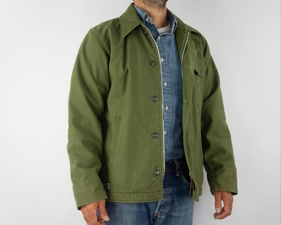 ジャケット・アウター 70s XL A-2 Deck Jacket USN NAVY ARMY Vintage US Navy A-2 Deck Jacket 1970s | Cold Weather Field Coat