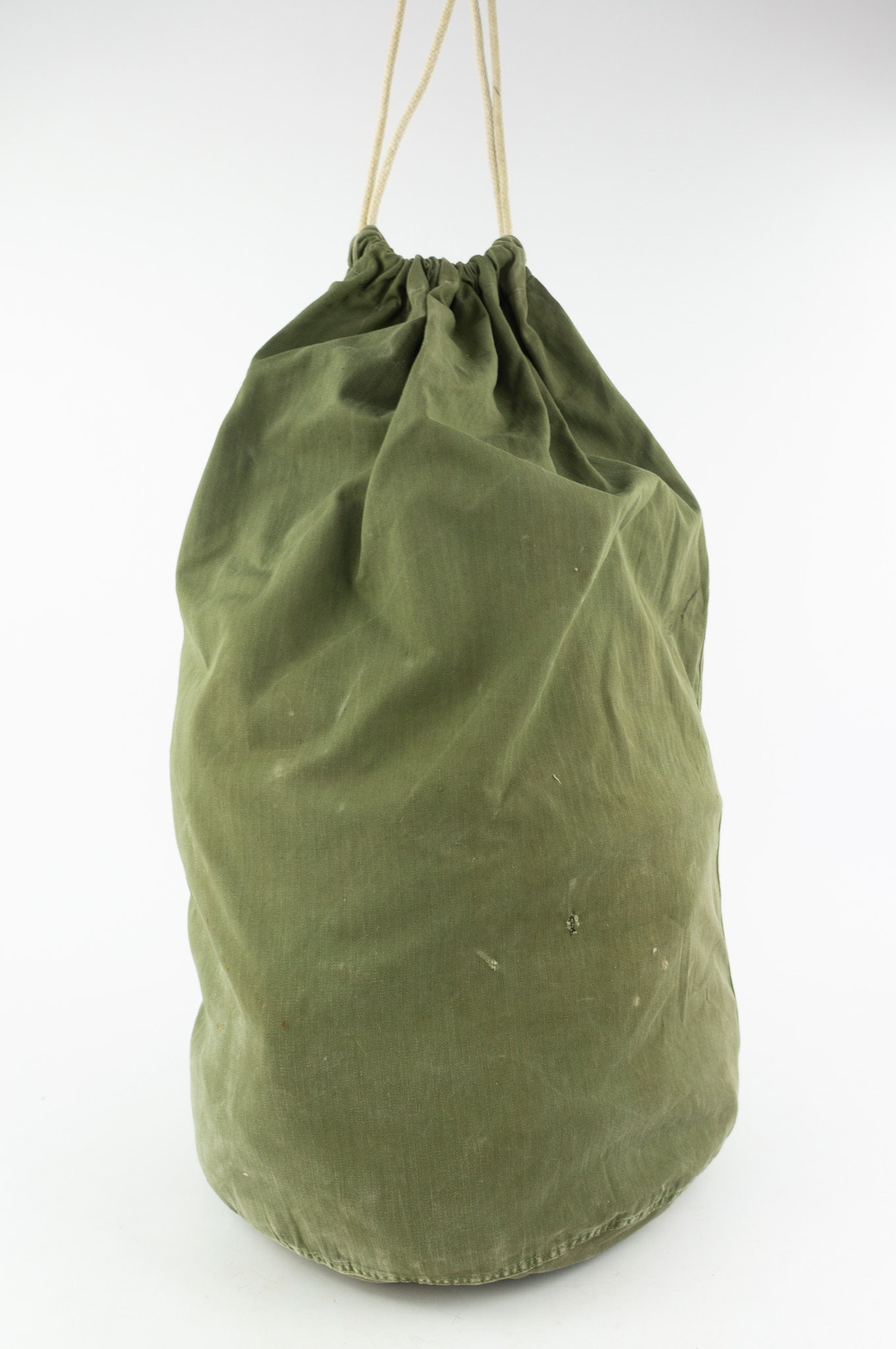 60'S〜 US ARMY Barrack Bag 6th Vintage 1960s 1966 US Army OG 107 Cotton Sateen Barrack Bag