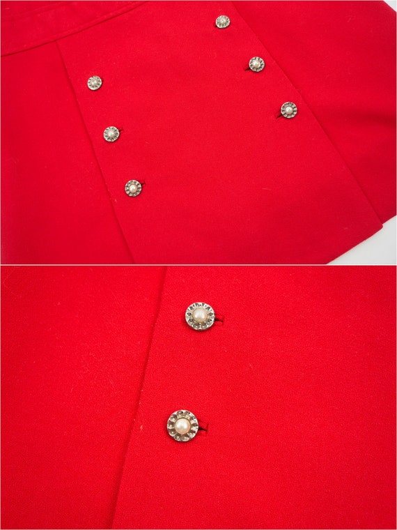 Vintage A-Line Dress | 1960s | Red Mod Dress | Tr… - image 6