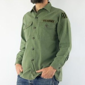 Vintage 70s US Military Army Utility Shirt Vietnam War Era