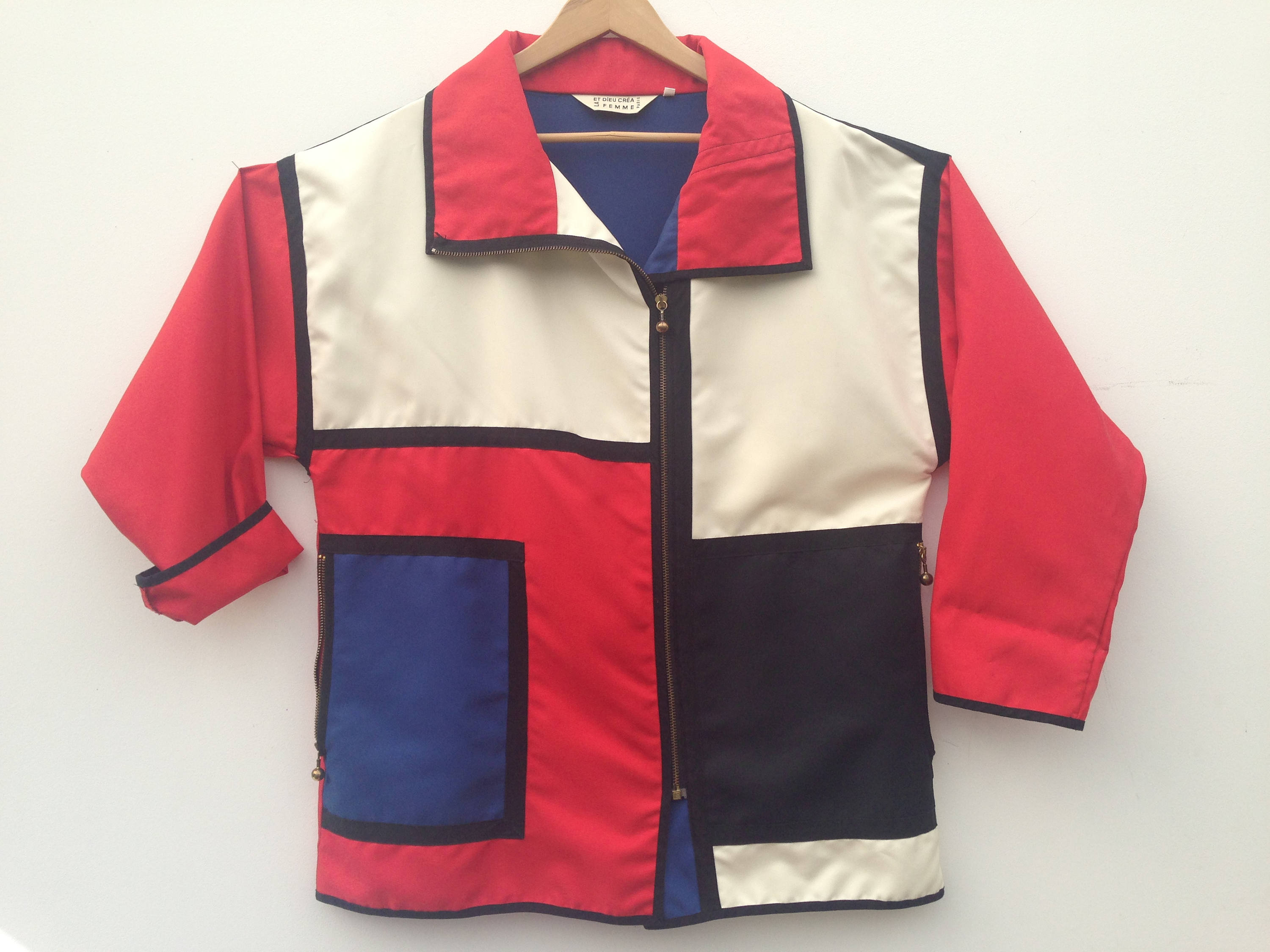 1990年代のヴィンテージカラーブロックジャケット | 幾何学模様の