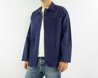 Veste de Travail Moleskine Vintage 1980s | Coton Indigo Sanforisé | Workwear | NOS | M
