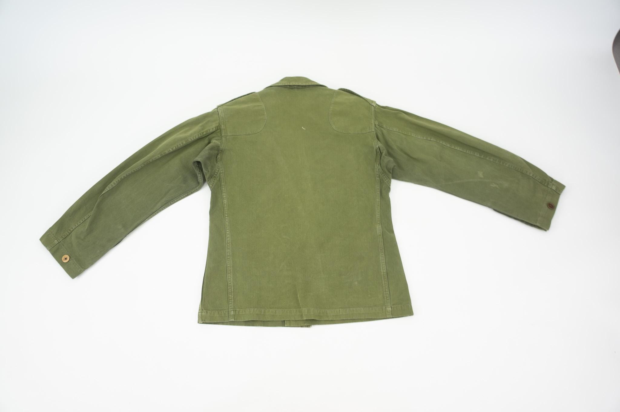 Vintage French Army M47 Field Jacket | 1950s Khaki HBT Cotton