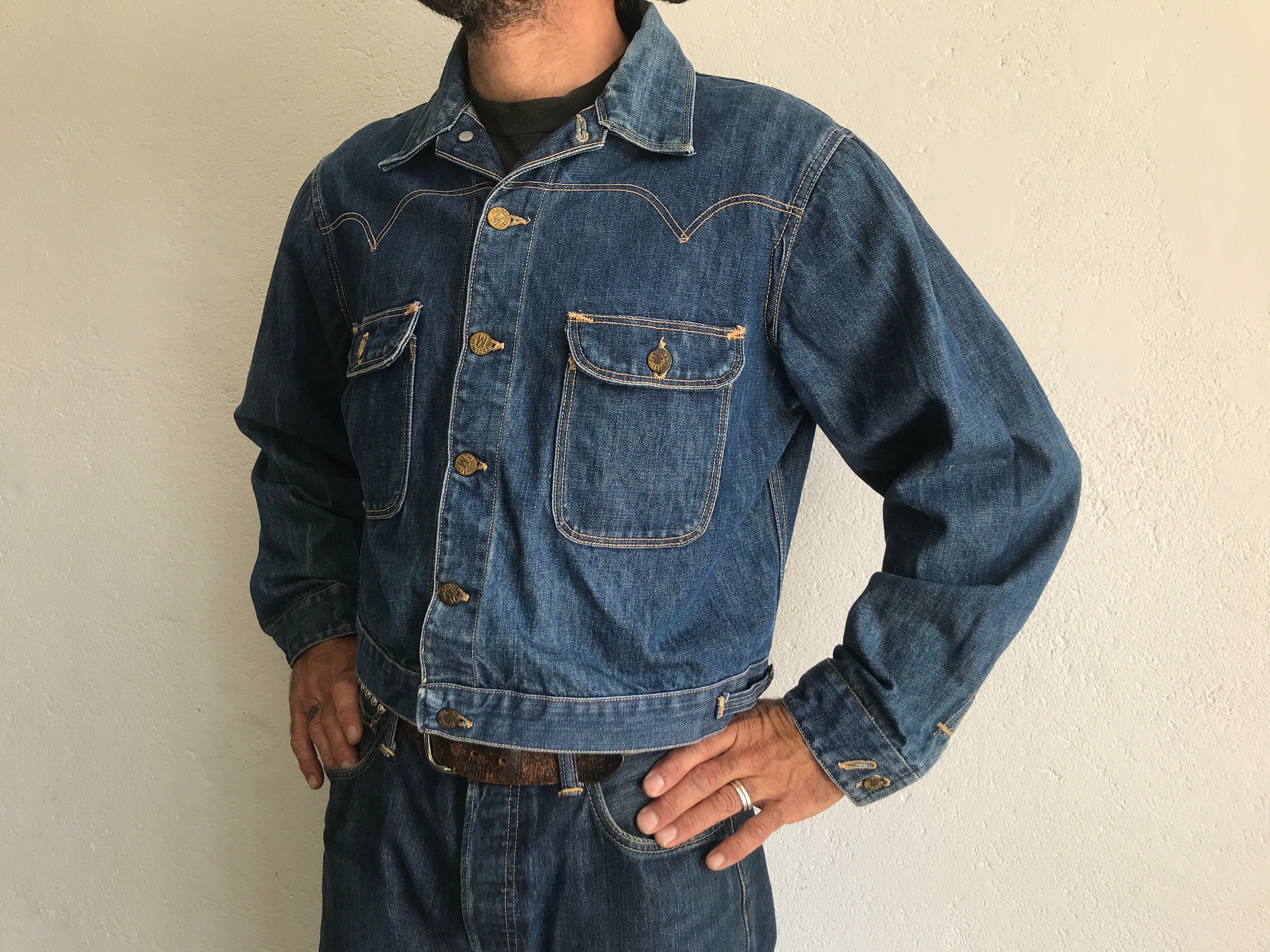 Madewell Vintage Denim Jacket 1940/50s Trucker Jacket in - Etsy