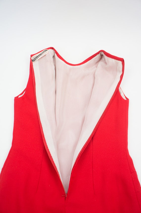 Vintage A-Line Dress | 1960s | Red Mod Dress | Tr… - image 9