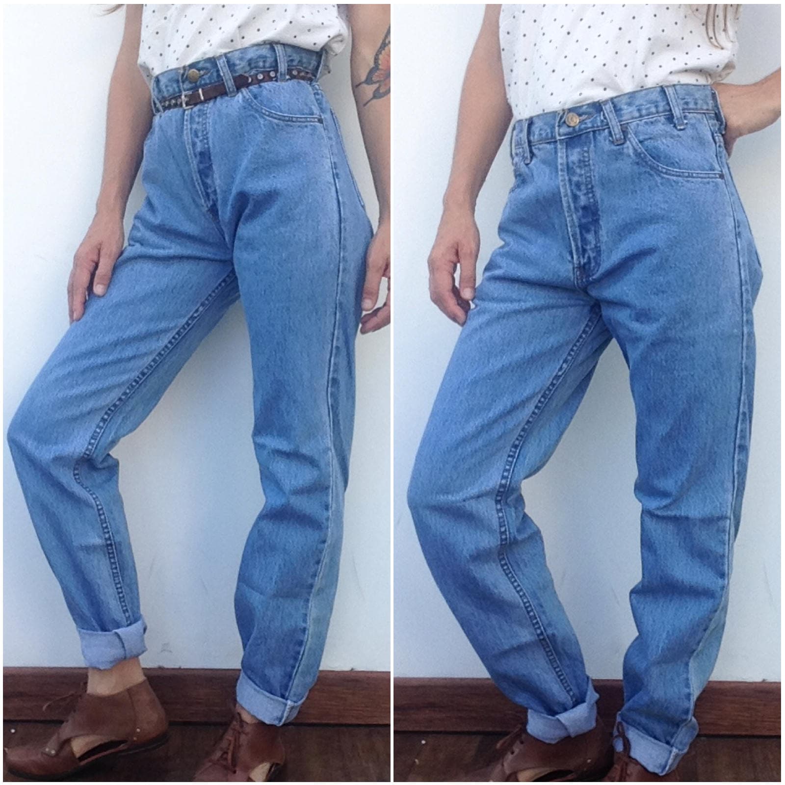 Armani Jeans Vintage Jeans 1990s Tapered Denim Jeans Regular Fit