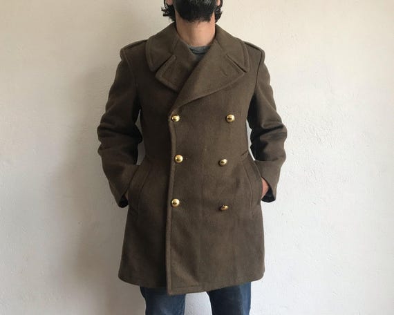 ヴィンテージ フランス軍 ウール ピーコート 1960年代 | カーキ ダブル