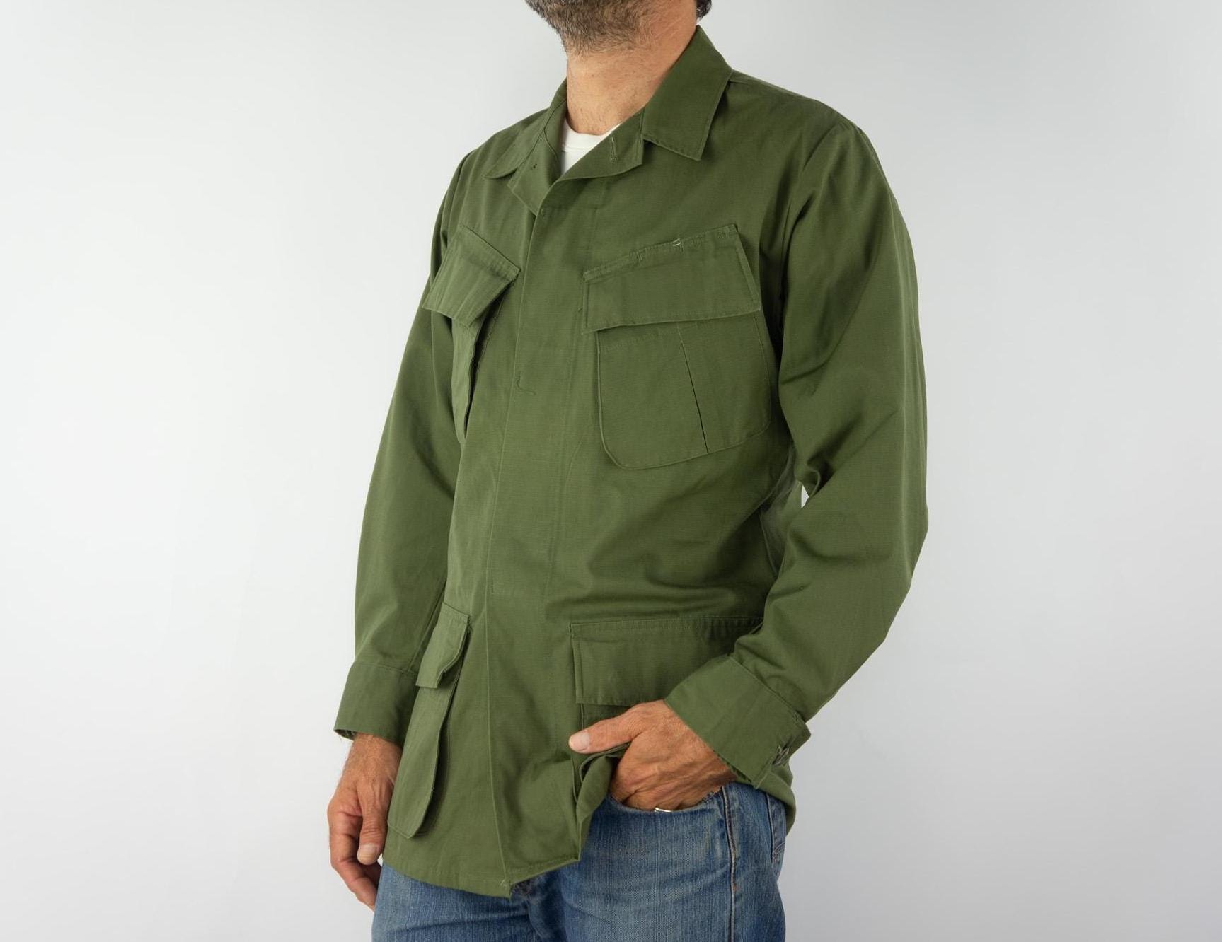 Vintage US Army Tropical Combat Ripstop Jacket 1970s | Jungle 