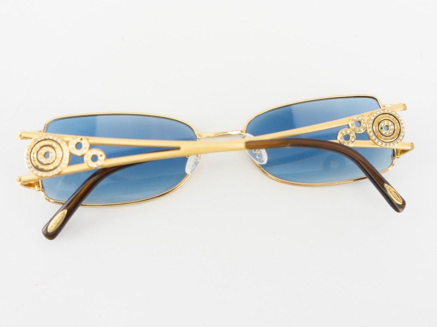 Vintage Bulgari 90\'s Black and Gold Women\'s Sunglasses Bvlgari Wrap Black Women Man Sunglasses 6011 | eBay main image 3