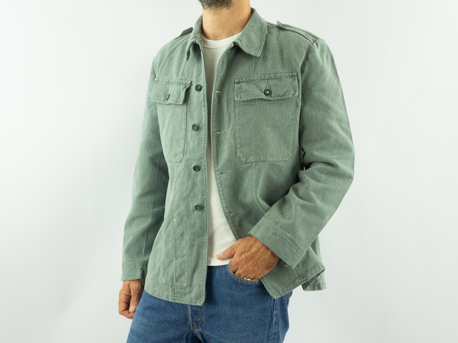 ジャケット・アウター 70s Switzerland green denim work jacket il_fullxfull.7270865761_9n0s.jpg