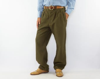 Vintage French Army Wool Pants 1950s | Officer M52 Trousers