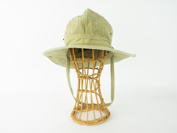 Vintage Israeli Army Jungle Hat 1960s | Khaki Cotton Military Bush