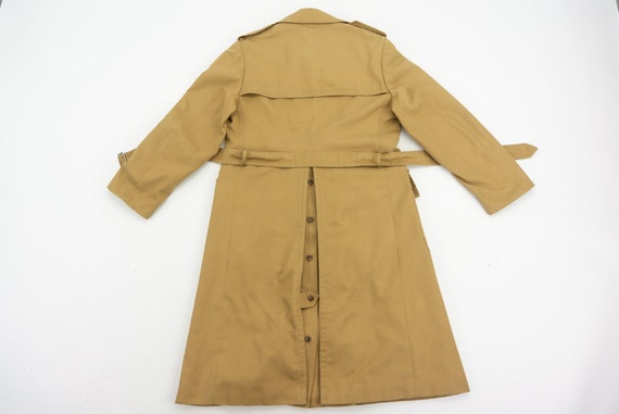 Vintage Trench Coat | 1980s | Beige Cotton Gabard… - image 8