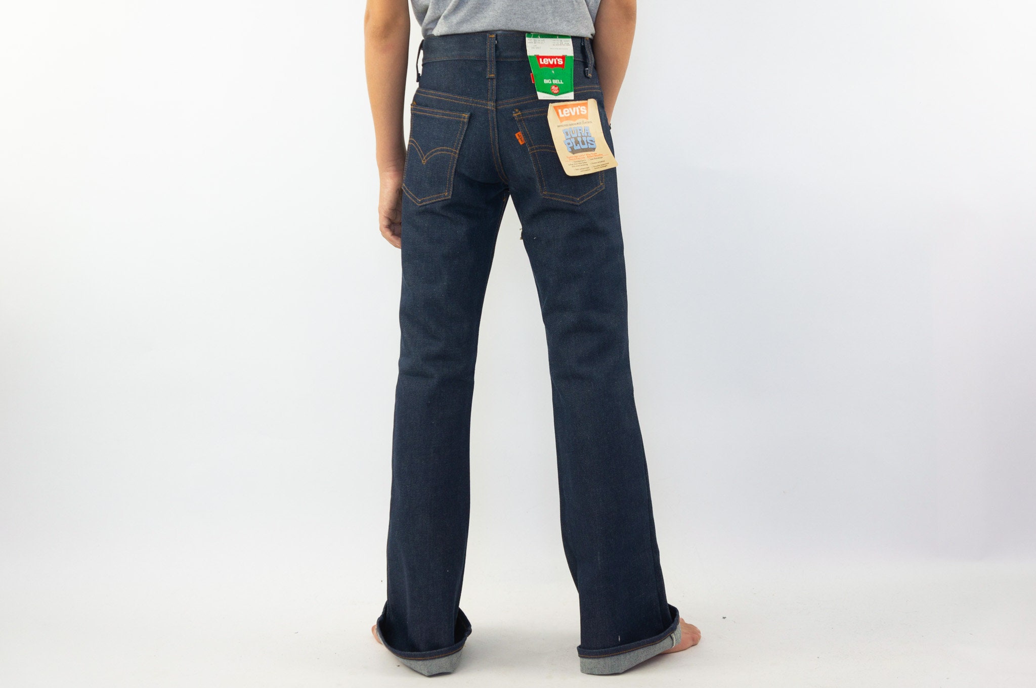 Levi Strauss Vintage Bell Bottom Pants 1970s | Raw Denim Flared 