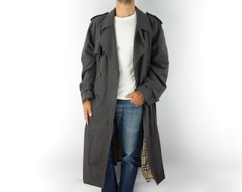 Vintage Burberrys Trench Coat 1980s | Blue Cotton Gabardine | Nova