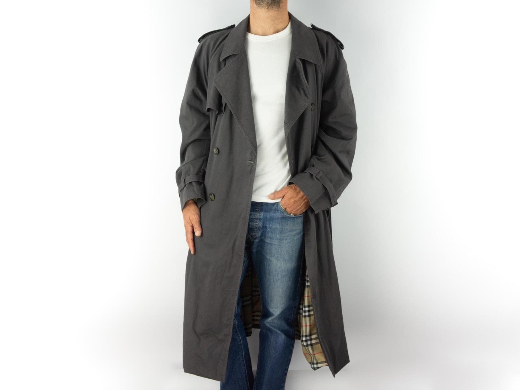 Vintage Burberrys Trench Coat 1980s | Blue Cotton Gabardine | Nova