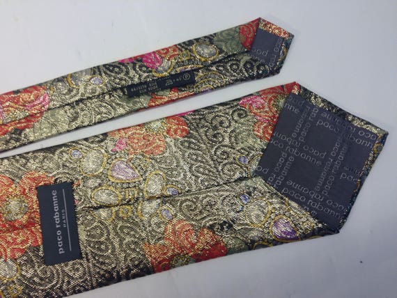 Paco Rabanne | Vintage Silk Necktie | 1980s | Nec… - image 3