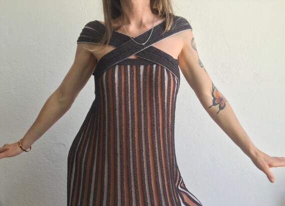 Missoni | Vintage | 1980s | Fan Dress | Stripes |