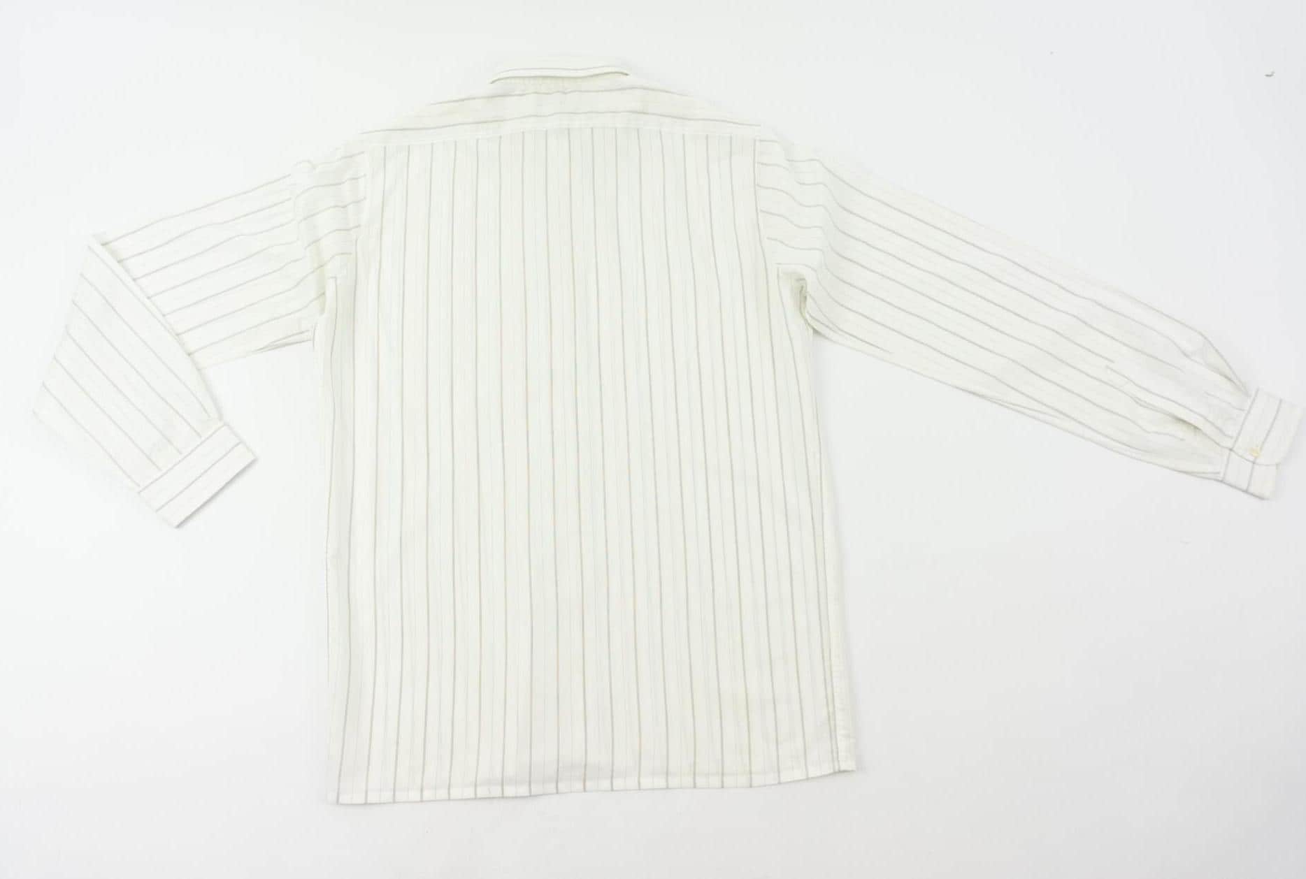 Vintage Pierre Balmain Shirt 1980s | White Fine Stripes | Cutaway 