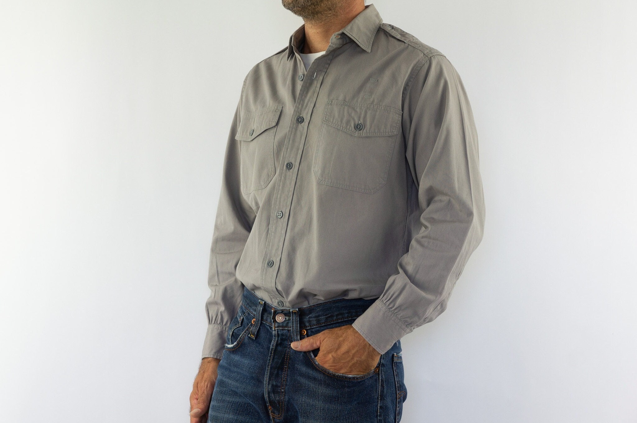 Elbeco | Vintage Work Shirt | 1950s | Poplin | Sanforised Elbeco | Vintage Work Shirt | 1950s | Poplin | Sanforised