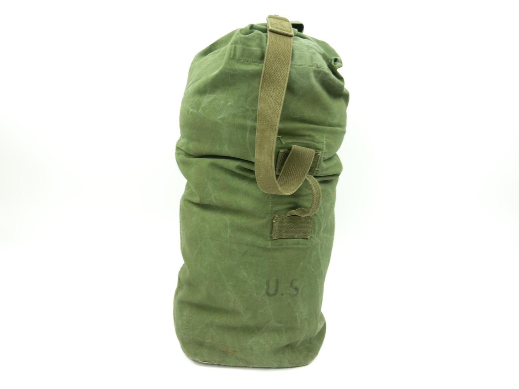 Vintage U.S. Army Military Bag 1940s | WWII Duffle | Large Khaki