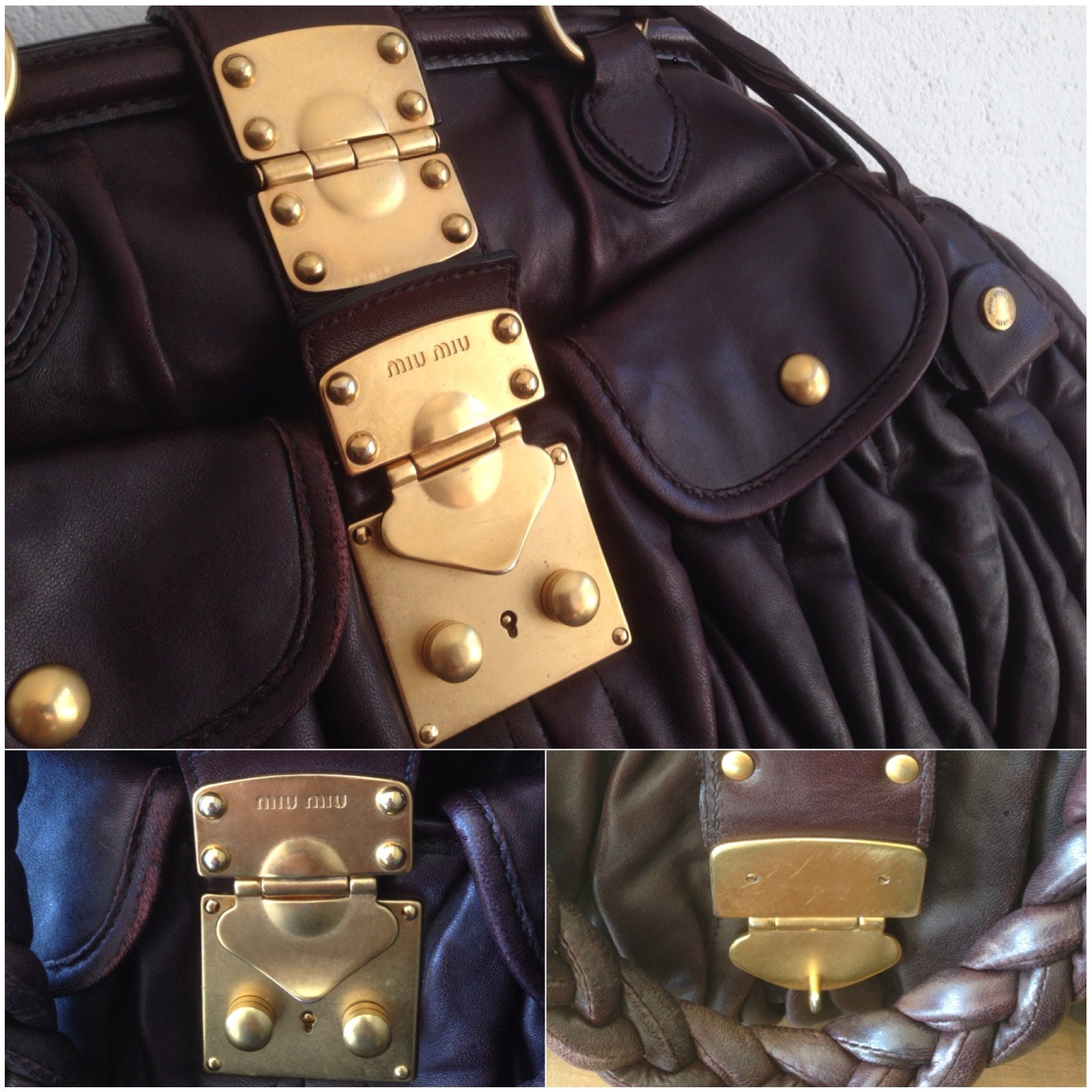 Miu Miu Brown Leather Small Handbag — UFO No More