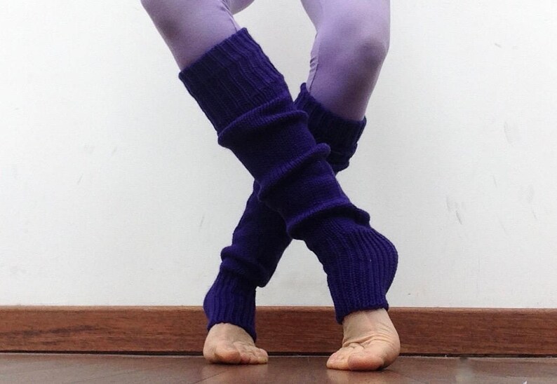 Aerobic/Dance Vintage 1980s Leg Warmers Purple Retro Etsy