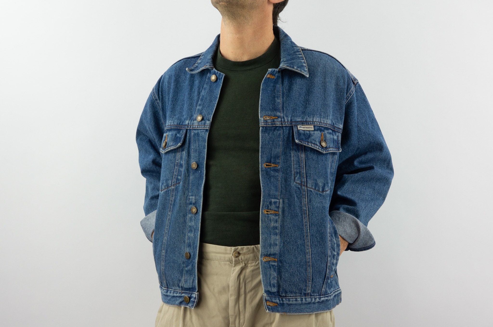 Etro Jacquard Denim Jacket Azzurro at CareOfCarl.com