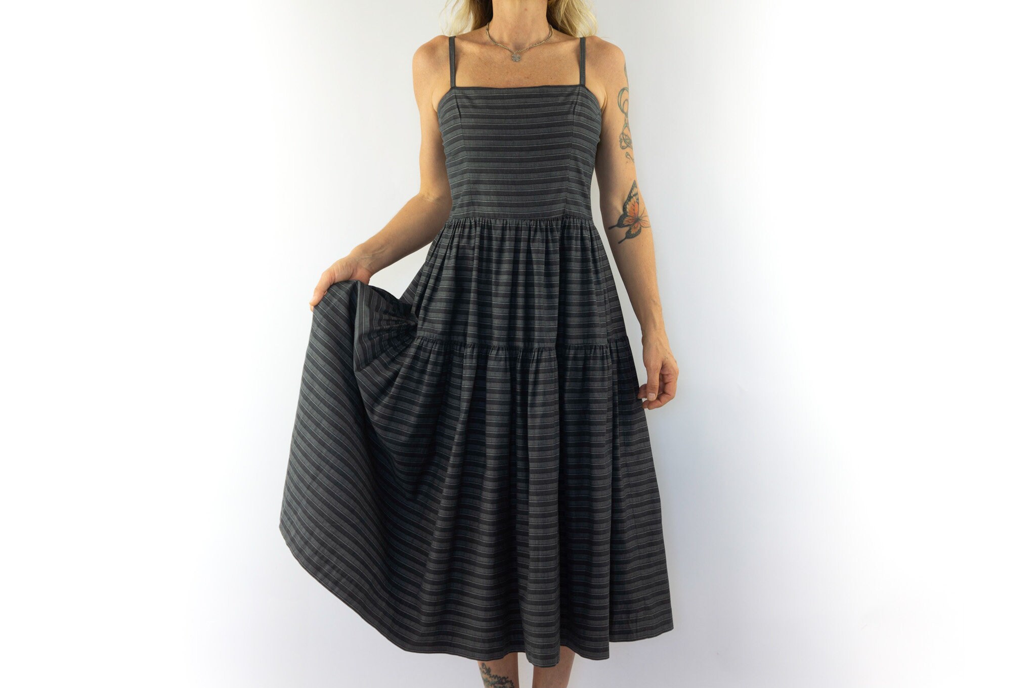 Robe Vintage Lanvin (Made In France) - Noire, En Velours Et Laine Cachemire, Taille 36 - Occasion Très Bon état