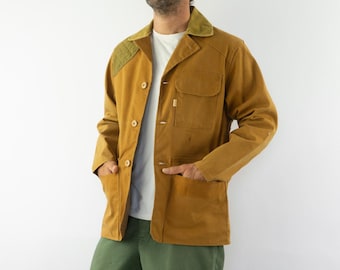 Saftbak Vintage Hunting Jacket 1970s | Brown Duck Canvas Workwear Coat | Heavy Cotton | USA | S