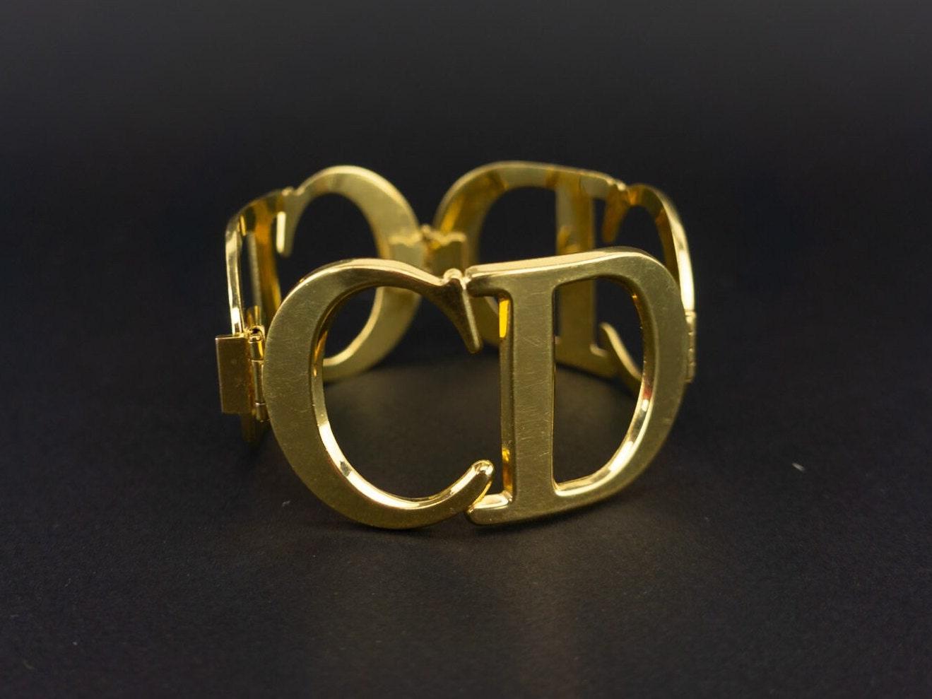 Christian Dior Vintage Bracelet 1980s | Gold Plated CD Infinity