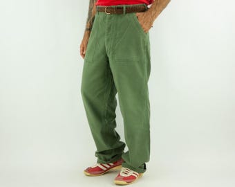 60s 70s Vintage Military U.S. Army Og-107 Baker Pants Size