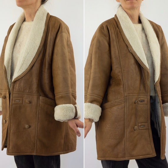 Vintage Shearling Jacket | 1980s | Sheepskin Jack… - image 6