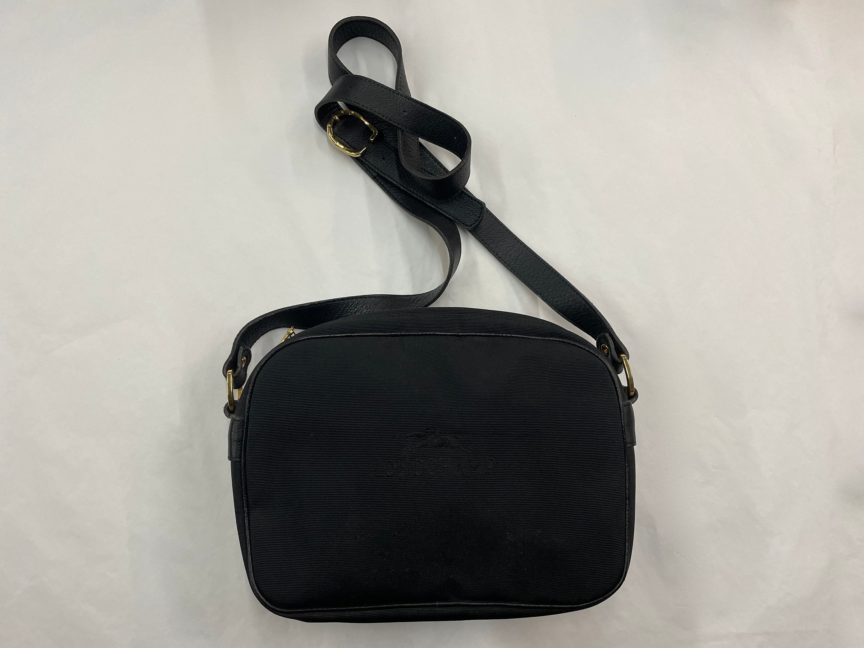 Longchamp Vintage Handbag 1980s Crossbody Bag in Black -  Finland