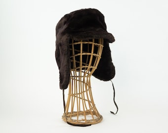 Vintage Simpsons Fur Trapper Hat Ear Flaps Formal Fancy  display picture 3