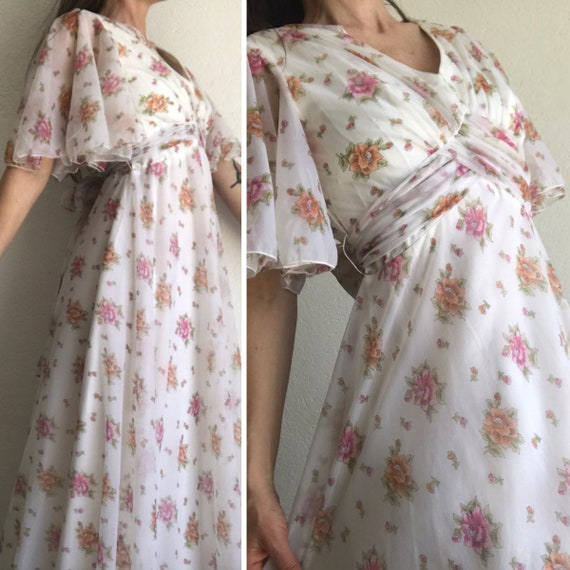 Romantic Vintage Dress | 1970s | Floral Summer Dr… - image 4