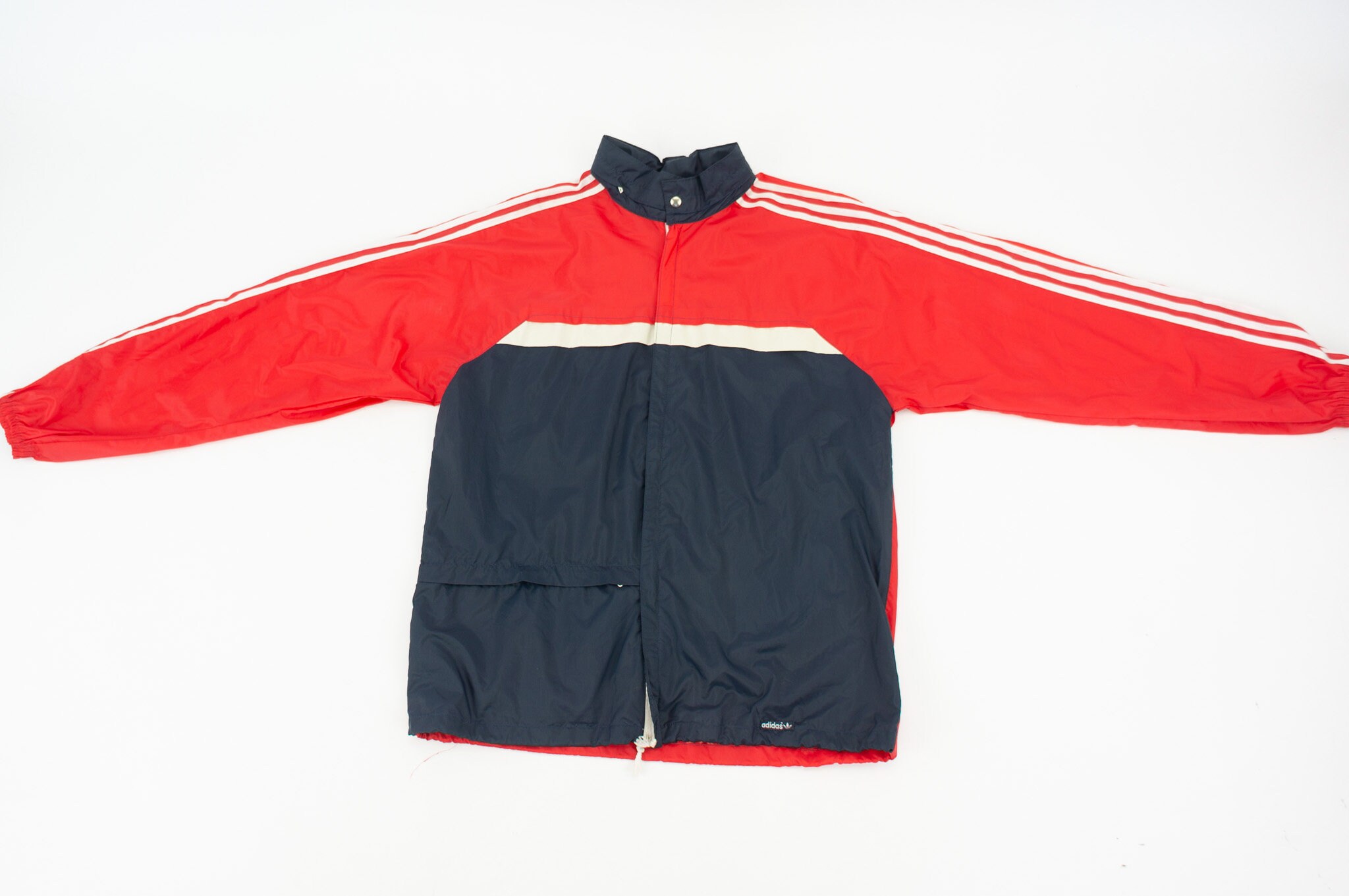 Adidas | Vintage Windbreaker Jacket | 1980s | Hooded Rain Adidas | Vintage Windbreaker Jacket | 1980s | Hooded Rain