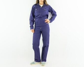 パンツ 70s Euro MICHELIN French Work Overalls French Vintage Workwear Overalls 1970s | Indigo Blue Mechanic