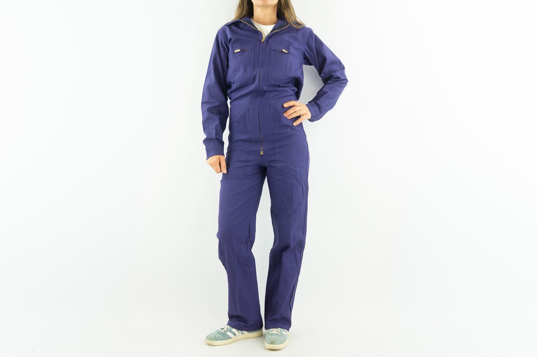 French Vintage Workwear Overalls 1970s | Indigo Blue Mechanic