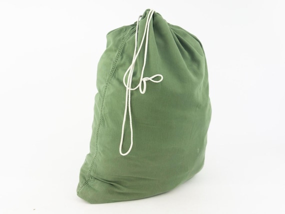 Vintage Barracks US Army Bag 1960s | Olive Green Canvas Duffle