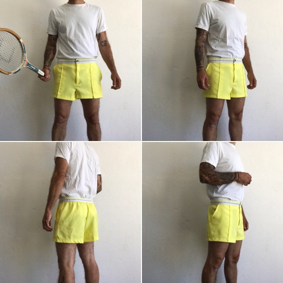 Tennis Short Vintage 1970s Unisex White 